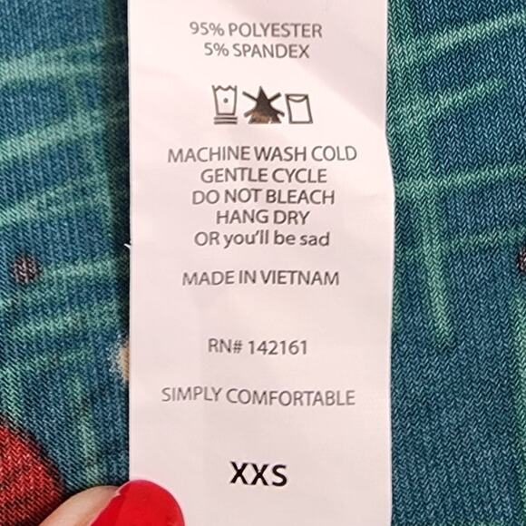 NEW LuLaRoe LLR Green Starburst Irma Hi-Low Tunic Short Sleeve Top Women Sz XXS - Picture 7 of 9